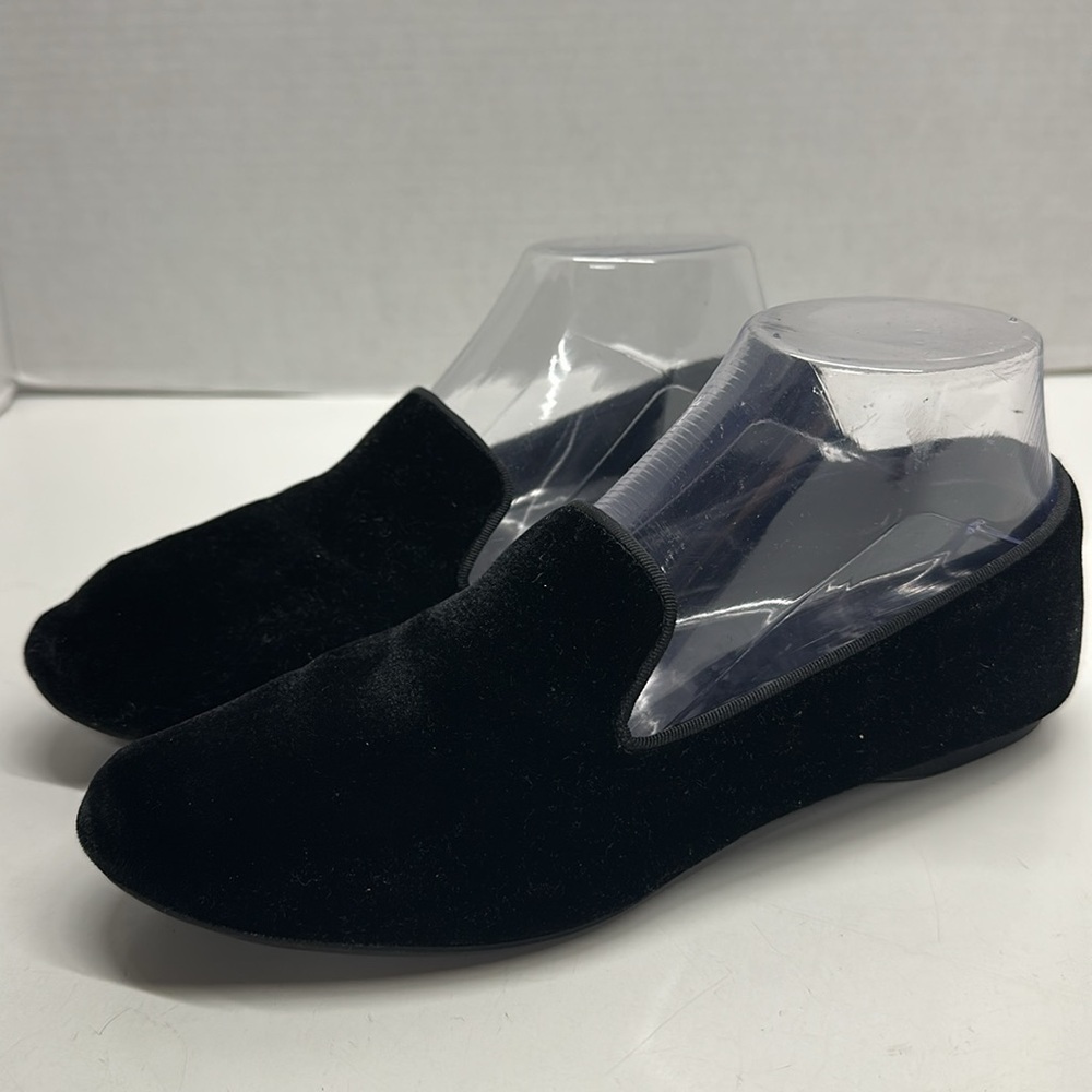 Birdies Starling Loafers Slip On Flats Shoes Velvet Shearling Lined Black 7.5